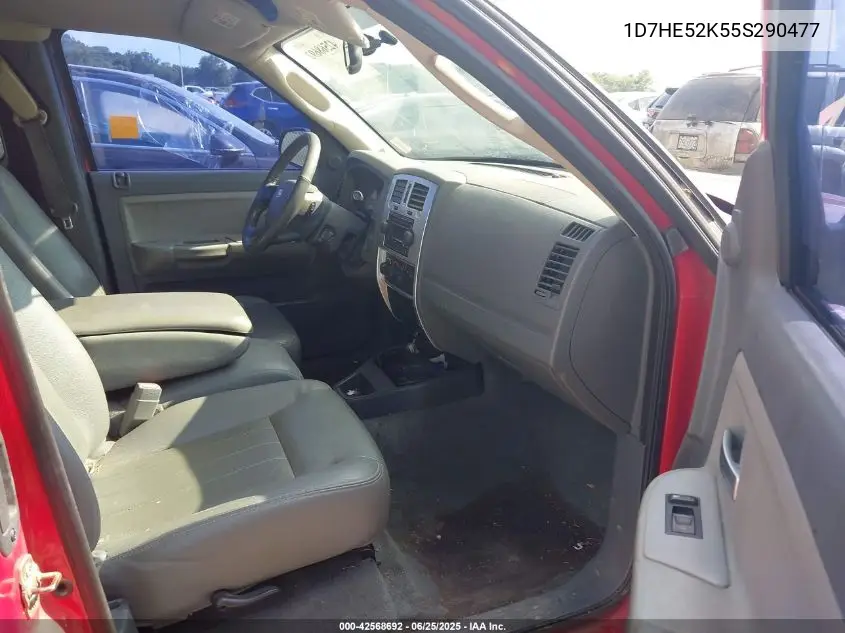 2005 Dodge Dakota Laramie VIN: 1D7HE52K55S290477 Lot: 42568692