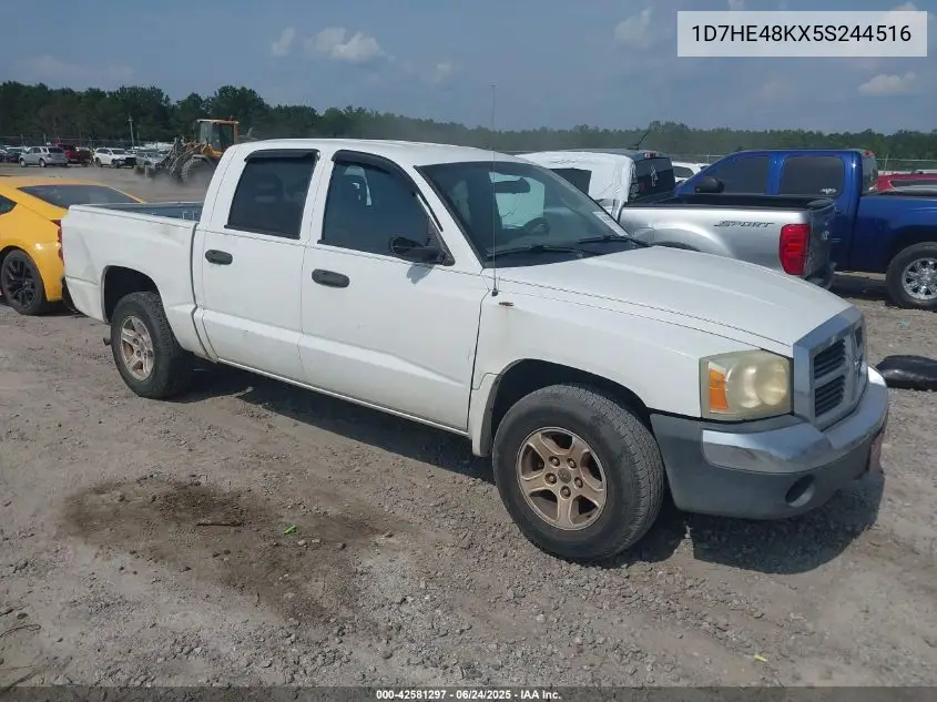 2005 Dodge Dakota Slt VIN: 1D7HE48KX5S244516 Lot: 42581297