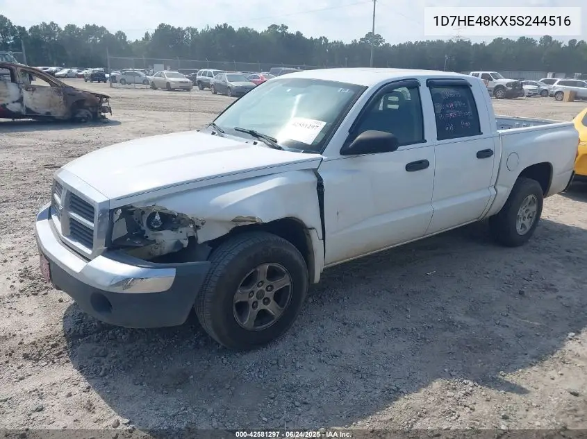 2005 Dodge Dakota Slt VIN: 1D7HE48KX5S244516 Lot: 42581297