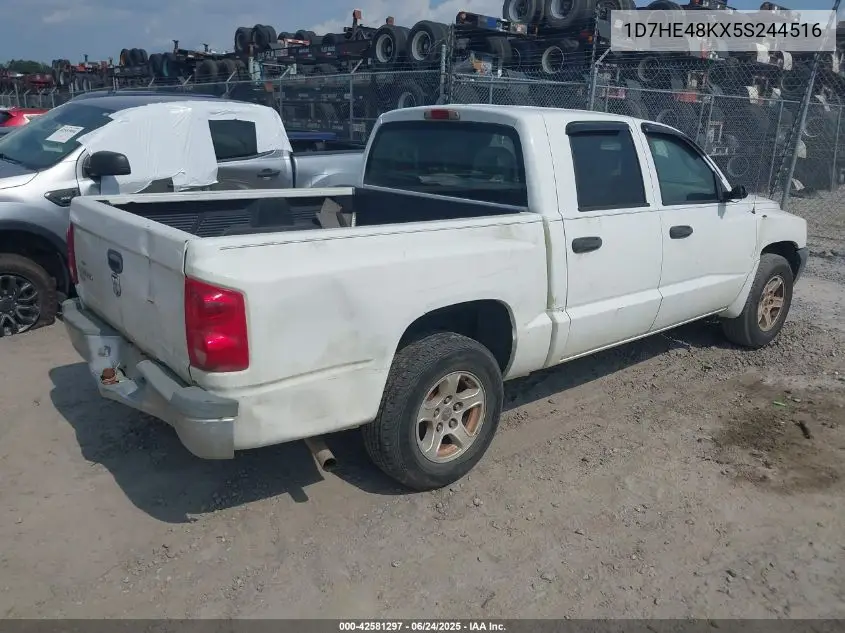2005 Dodge Dakota Slt VIN: 1D7HE48KX5S244516 Lot: 42581297