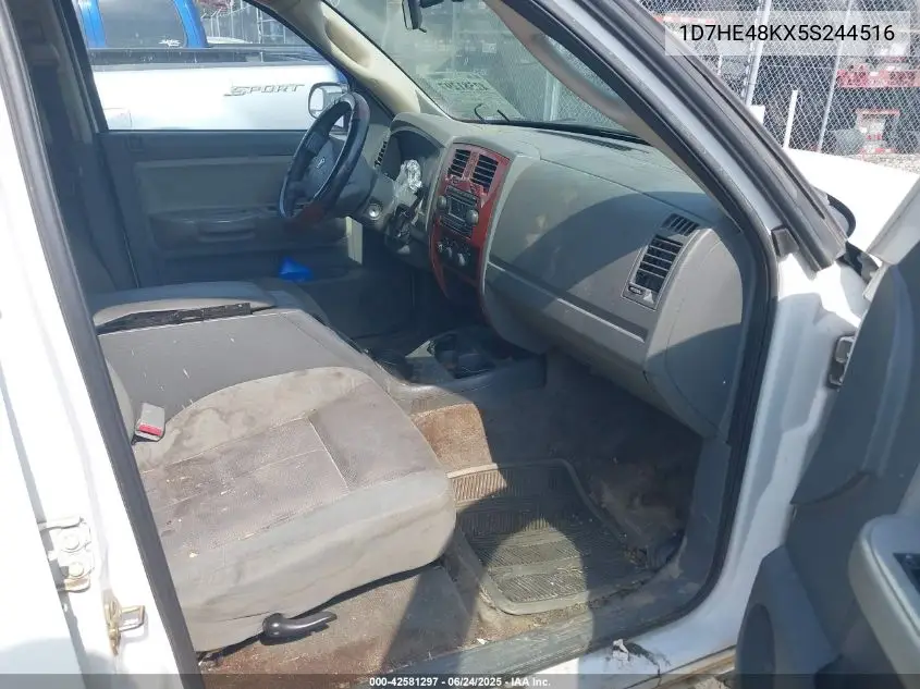 2005 Dodge Dakota Slt VIN: 1D7HE48KX5S244516 Lot: 42581297