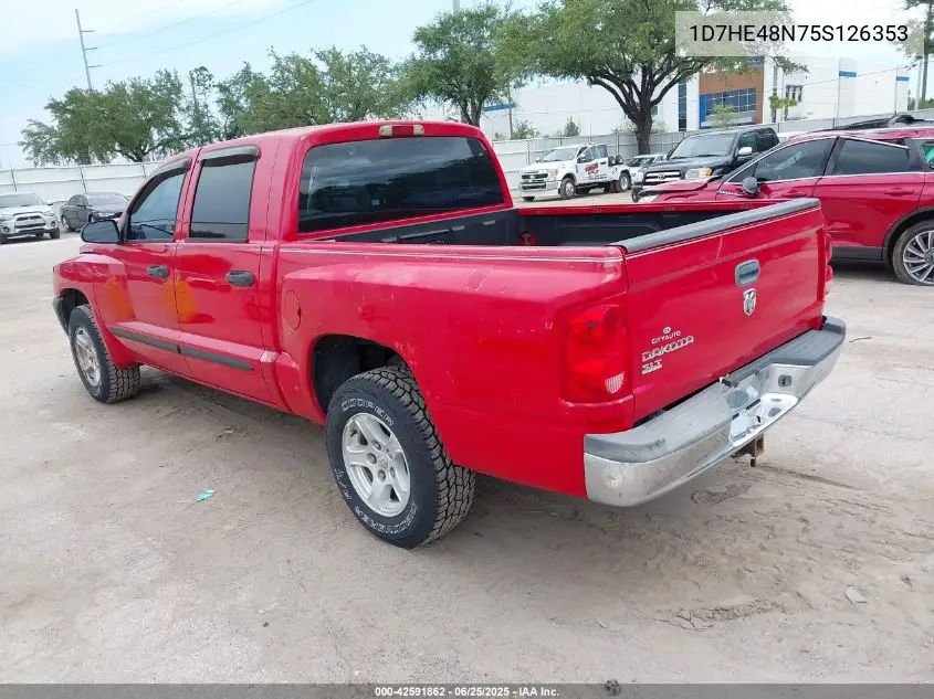 2005 Dodge Dakota Slt VIN: 1D7HE48N75S126353 Lot: 42591862