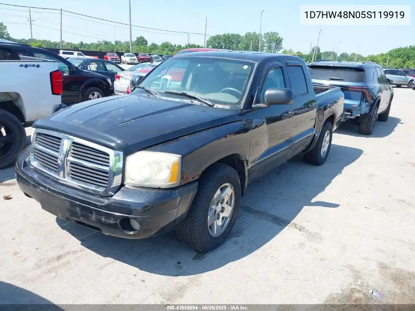 2005 Dodge Dakota Slt VIN: 1D7HW48N05S119919 Lot: 42605894