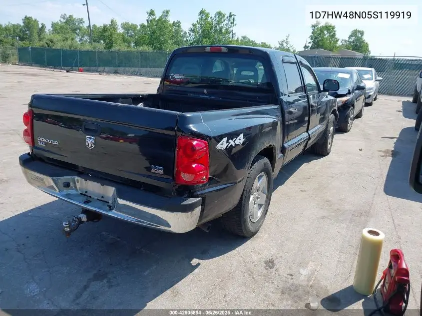 2005 Dodge Dakota Slt VIN: 1D7HW48N05S119919 Lot: 42605894