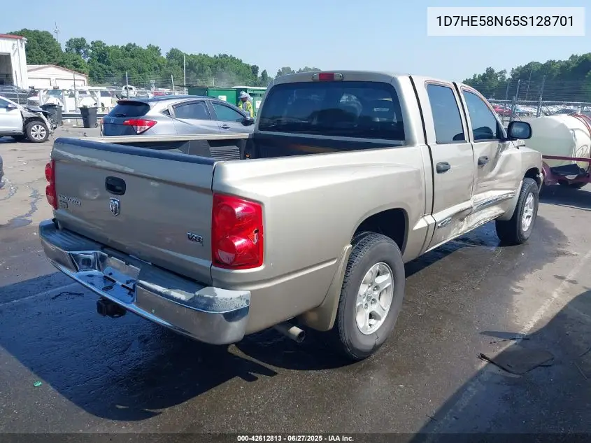 2005 Dodge Dakota Laramie VIN: 1D7HE58N65S128701 Lot: 42612813