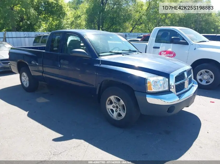 2005 Dodge Dakota Slt VIN: 1D7HE42K25S198883 Lot: 42687755