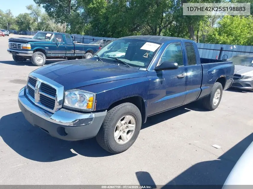 2005 Dodge Dakota Slt VIN: 1D7HE42K25S198883 Lot: 42687755