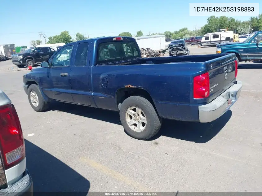 2005 Dodge Dakota Slt VIN: 1D7HE42K25S198883 Lot: 42687755