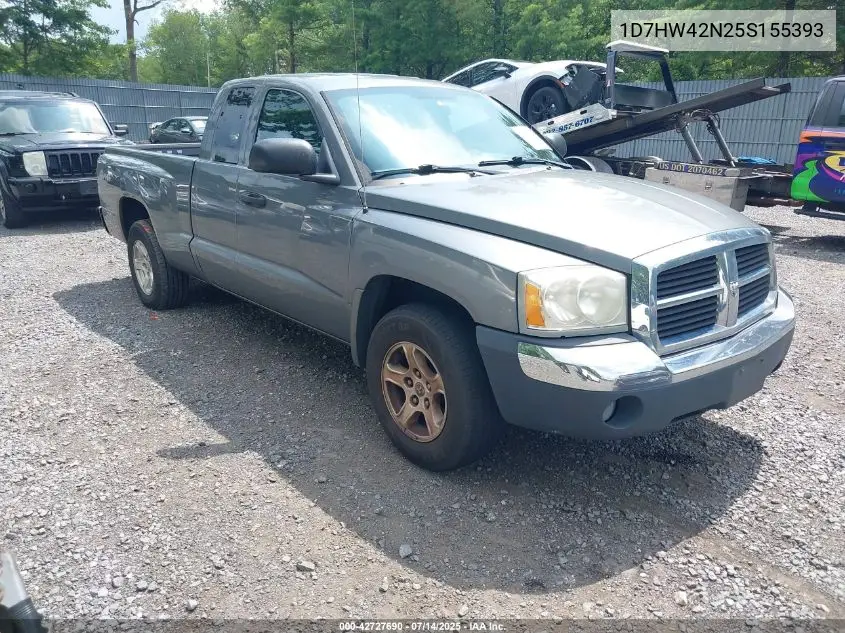 2005 Dodge Dakota Slt VIN: 1D7HW42N25S155393 Lot: 42727690