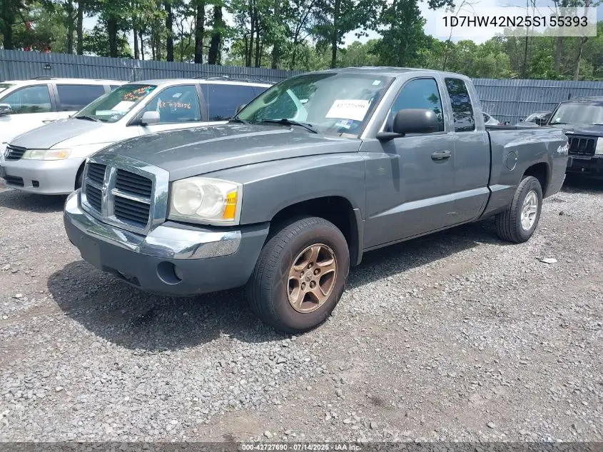 2005 Dodge Dakota Slt VIN: 1D7HW42N25S155393 Lot: 42727690