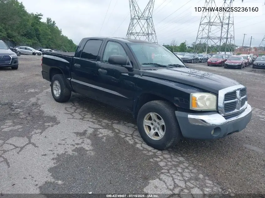 2005 Dodge Dakota Quad Slt VIN: 1D7HW48N25S236160 Lot: 42749407