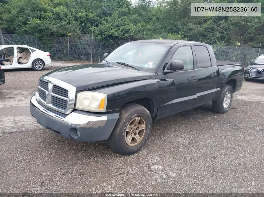 2005 Dodge Dakota Quad Slt VIN: 1D7HW48N25S236160 Lot: 42749407