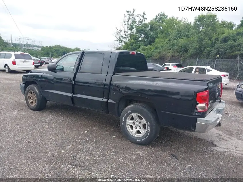 2005 Dodge Dakota Quad Slt VIN: 1D7HW48N25S236160 Lot: 42749407