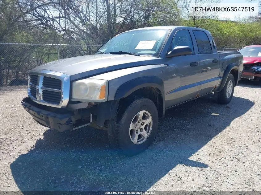 2006 Dodge Dakota Slt VIN: 1D7HW48KX6S547519 Lot: 41971182