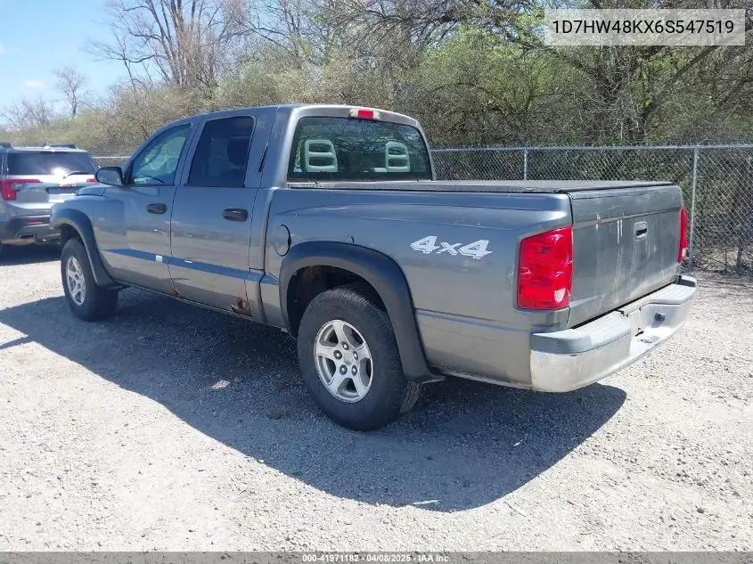 2006 Dodge Dakota Slt VIN: 1D7HW48KX6S547519 Lot: 41971182