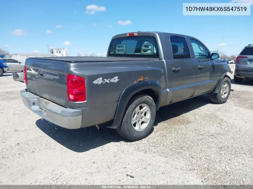 2006 Dodge Dakota Slt VIN: 1D7HW48KX6S547519 Lot: 41971182