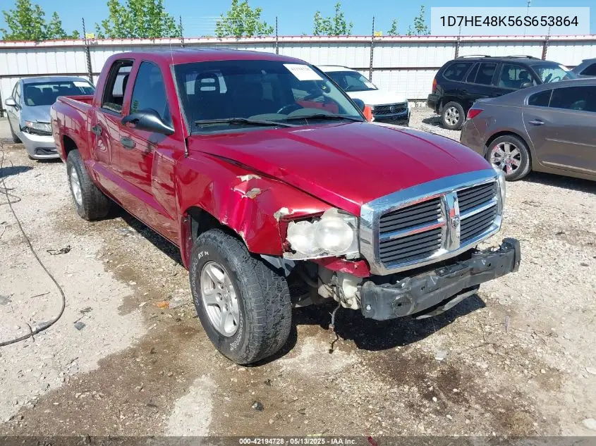 2006 Dodge Dakota Slt VIN: 1D7HE48K56S653864 Lot: 42194728