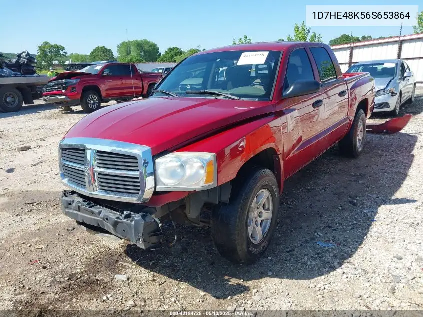 2006 Dodge Dakota Slt VIN: 1D7HE48K56S653864 Lot: 42194728