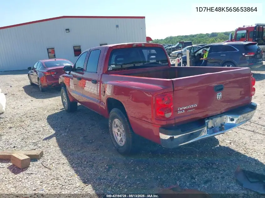 2006 Dodge Dakota Slt VIN: 1D7HE48K56S653864 Lot: 42194728