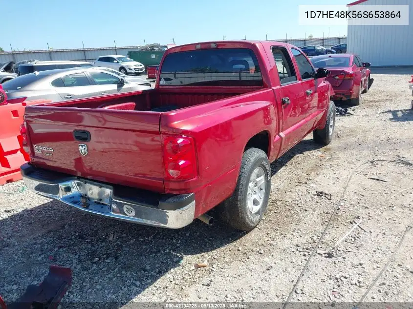 2006 Dodge Dakota Slt VIN: 1D7HE48K56S653864 Lot: 42194728