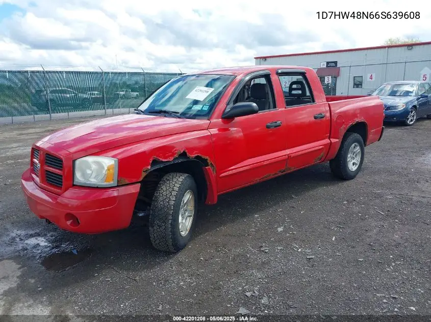 2006 Dodge Dakota Slt VIN: 1D7HW48N66S639608 Lot: 42201208