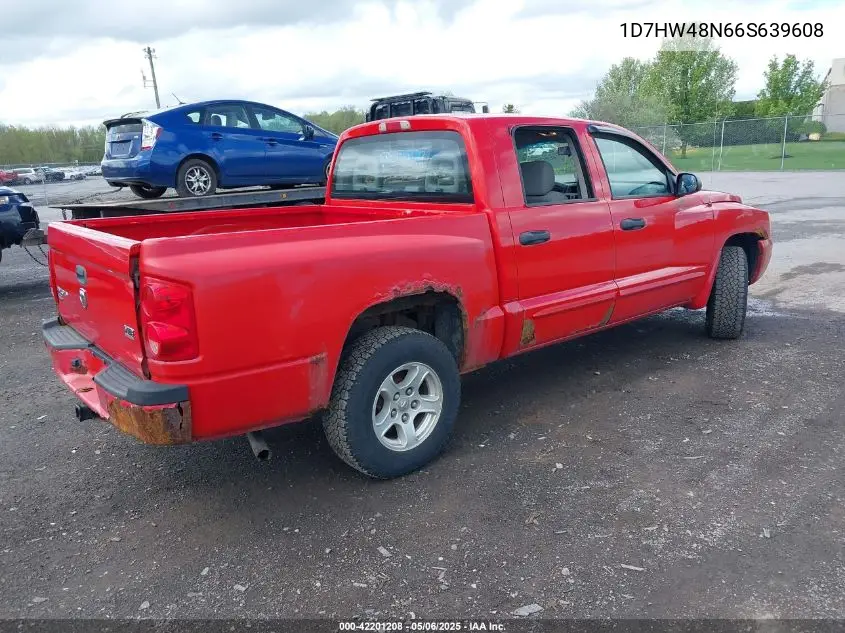 2006 Dodge Dakota Slt VIN: 1D7HW48N66S639608 Lot: 42201208