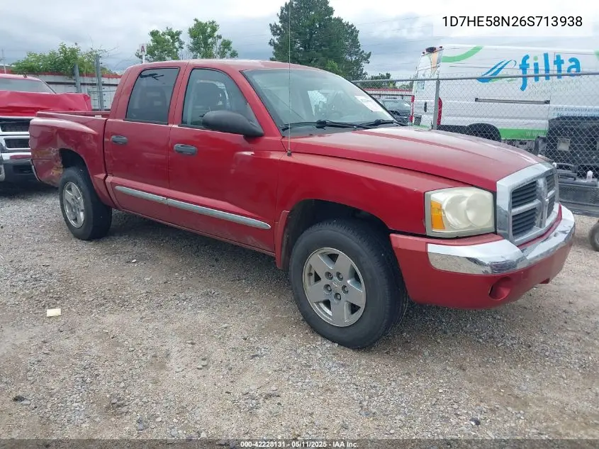 2006 Dodge Dakota Laramie VIN: 1D7HE58N26S713938 Lot: 42228131