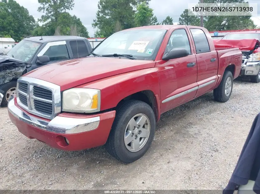 2006 Dodge Dakota Laramie VIN: 1D7HE58N26S713938 Lot: 42228131