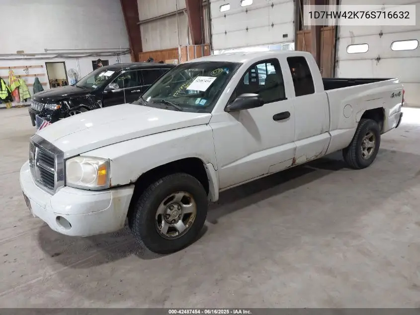 2006 Dodge Dakota Slt VIN: 1D7HW42K76S716632 Lot: 42487454