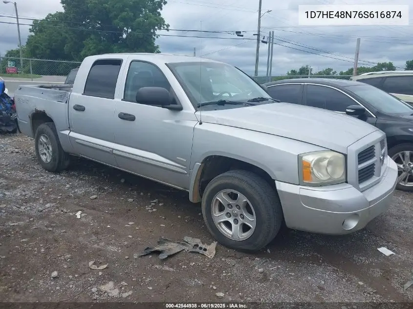 2006 Dodge Dakota Slt VIN: 1D7HE48N76S616874 Lot: 42544938
