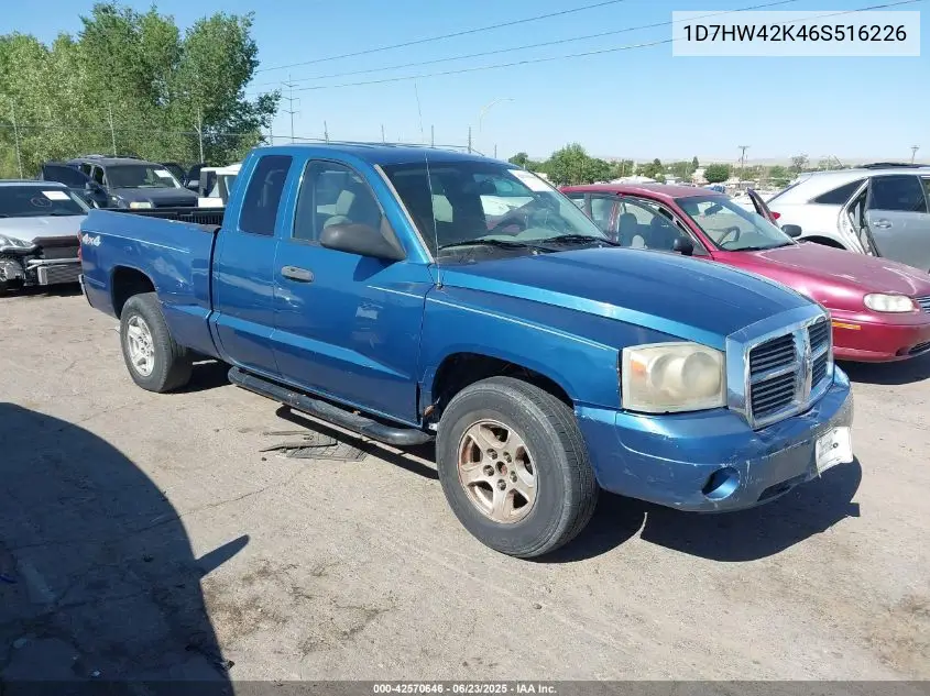 2006 Dodge Dakota Slt VIN: 1D7HW42K46S516226 Lot: 42570646
