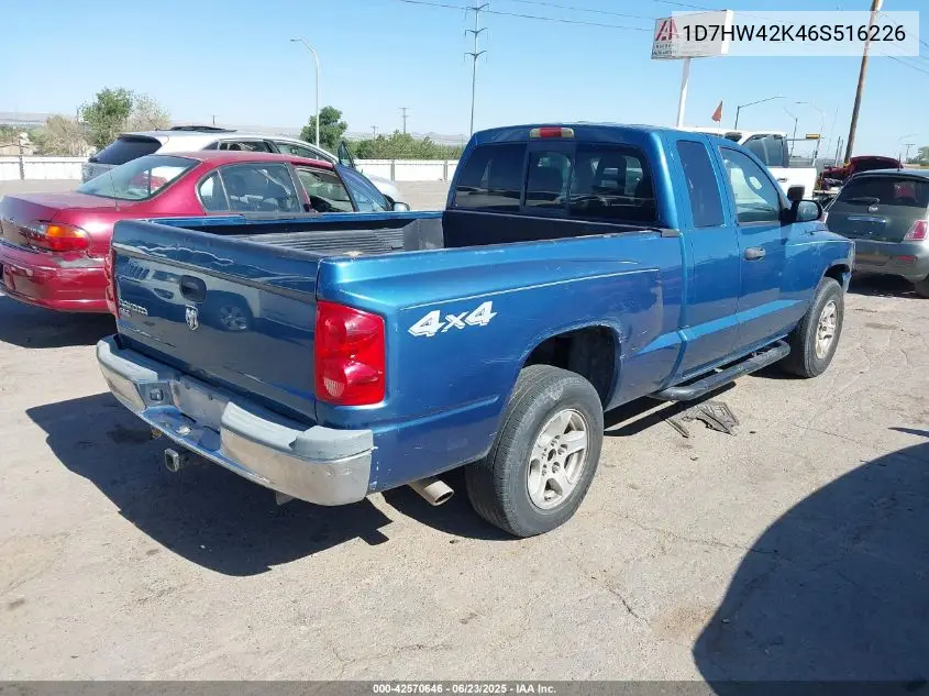 2006 Dodge Dakota Slt VIN: 1D7HW42K46S516226 Lot: 42570646