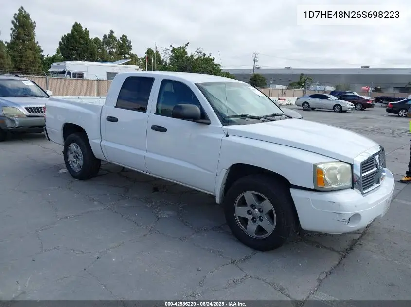 2006 Dodge Dakota Slt VIN: 1D7HE48N26S698223 Lot: 42586220
