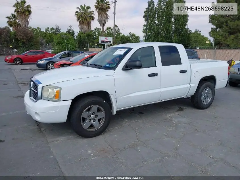 2006 Dodge Dakota Slt VIN: 1D7HE48N26S698223 Lot: 42586220