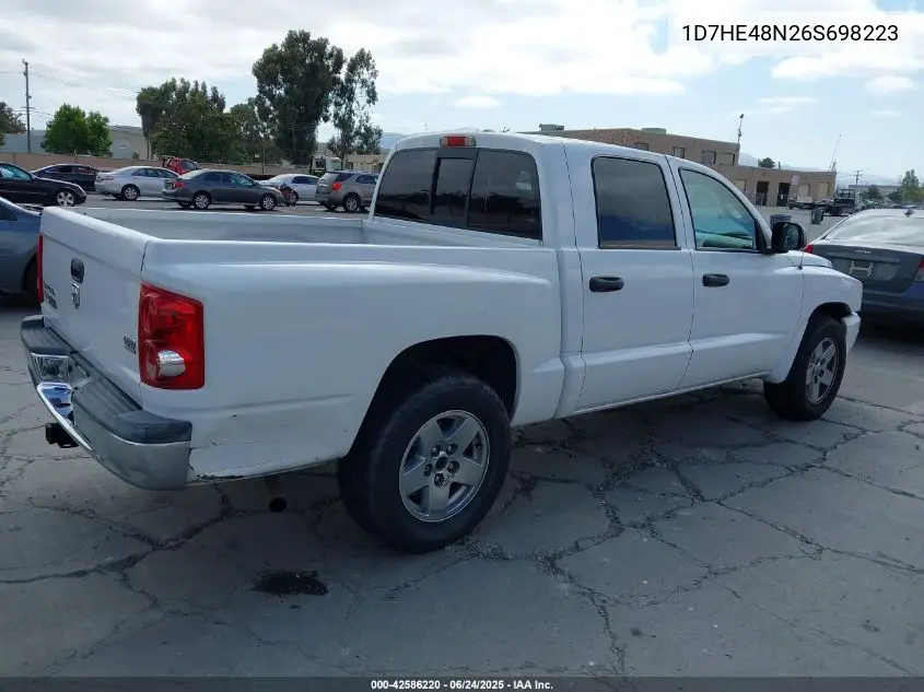 2006 Dodge Dakota Slt VIN: 1D7HE48N26S698223 Lot: 42586220