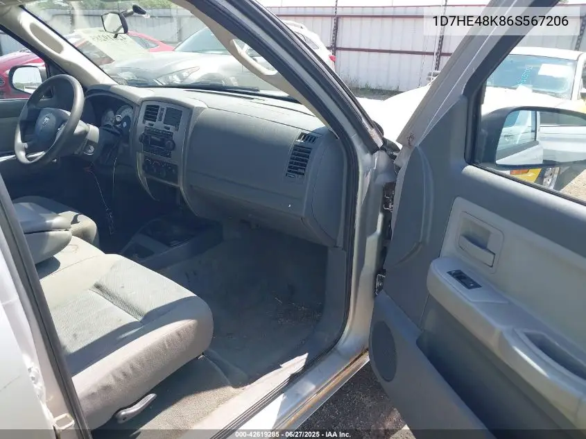 2006 Dodge Dakota Slt VIN: 1D7HE48K86S567206 Lot: 42619285