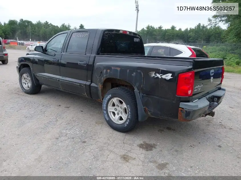 2006 Dodge Dakota Slt VIN: 1D7HW48N36S503257 Lot: 42702889