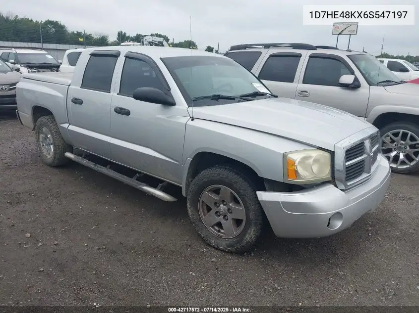 2006 Dodge Dakota Slt VIN: 1D7HE48KX6S547197 Lot: 42717572