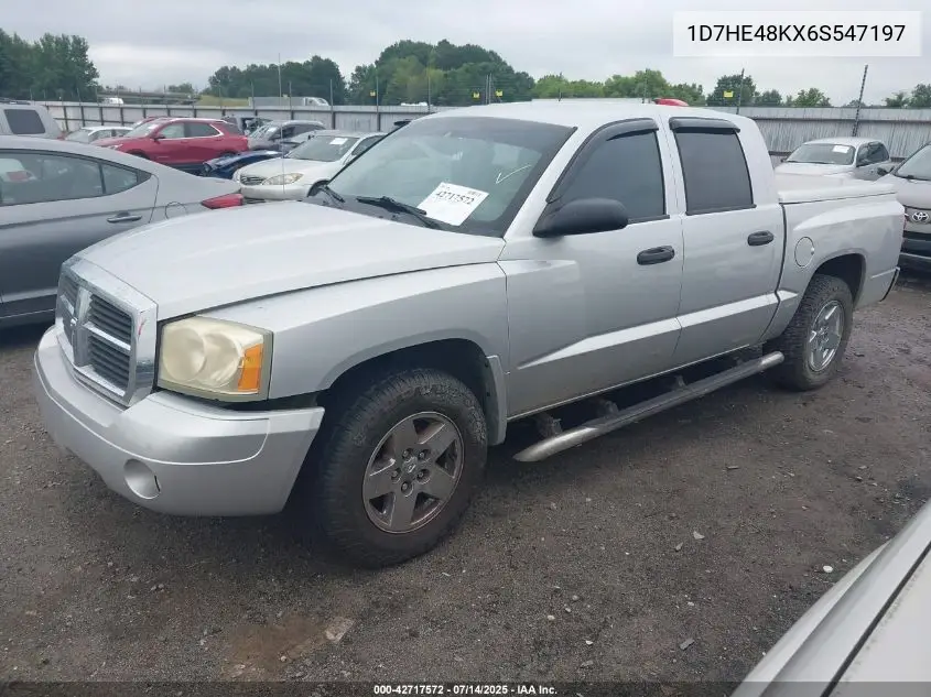 2006 Dodge Dakota Slt VIN: 1D7HE48KX6S547197 Lot: 42717572