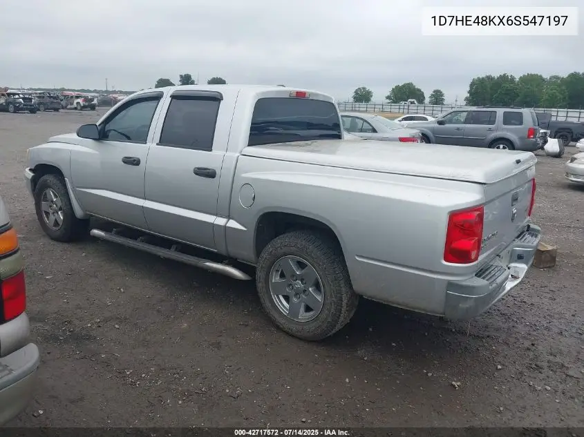 2006 Dodge Dakota Slt VIN: 1D7HE48KX6S547197 Lot: 42717572