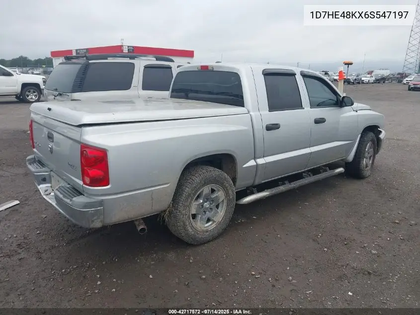 2006 Dodge Dakota Slt VIN: 1D7HE48KX6S547197 Lot: 42717572
