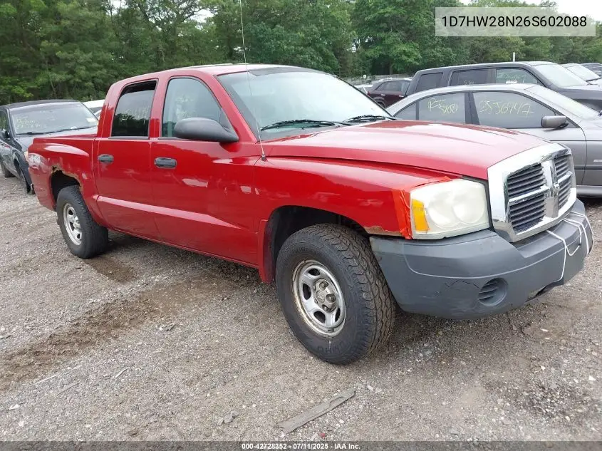 2006 Dodge Dakota St VIN: 1D7HW28N26S602088 Lot: 42728352