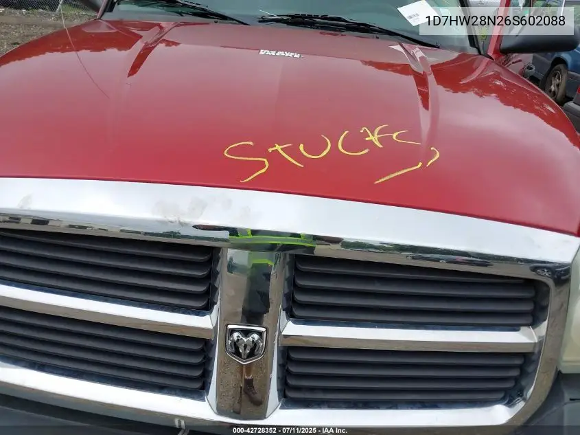 2006 Dodge Dakota St VIN: 1D7HW28N26S602088 Lot: 42728352