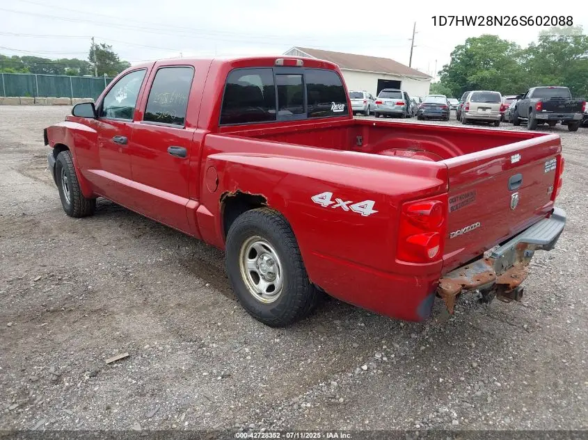 2006 Dodge Dakota St VIN: 1D7HW28N26S602088 Lot: 42728352