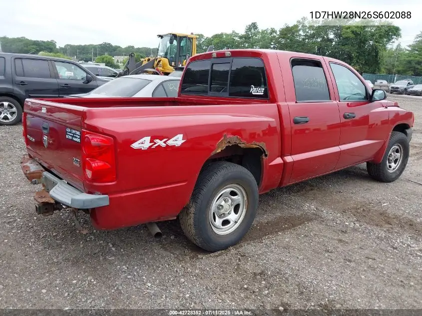 2006 Dodge Dakota St VIN: 1D7HW28N26S602088 Lot: 42728352