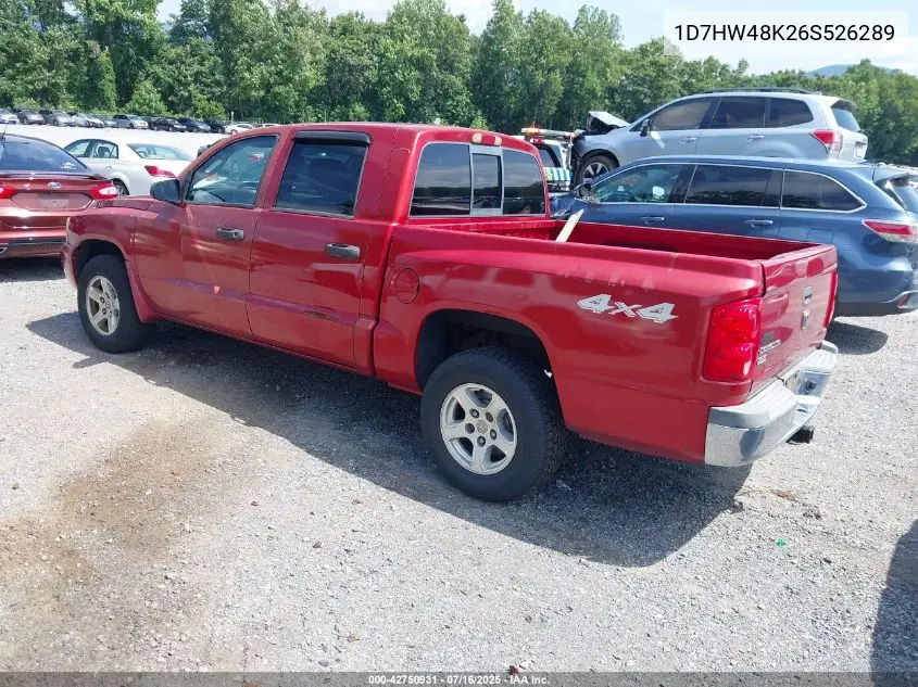 2006 Dodge Dakota Slt VIN: 1D7HW48K26S526289 Lot: 42750931