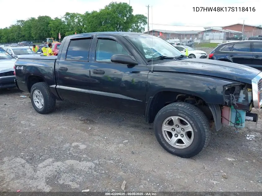 2007 Dodge Dakota Slt VIN: 1D7HW48K17S118416 Lot: 42209225