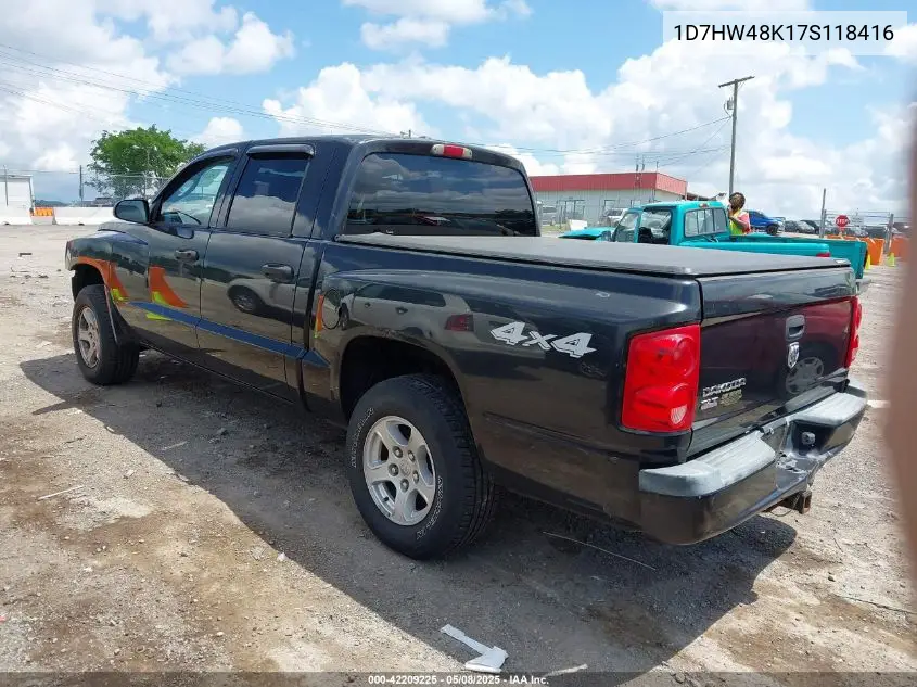 2007 Dodge Dakota Slt VIN: 1D7HW48K17S118416 Lot: 42209225