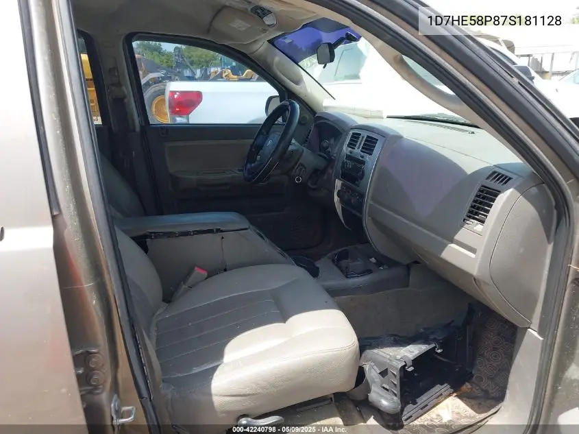 2007 Dodge Dakota Laramie VIN: 1D7HE58P87S181128 Lot: 42240798