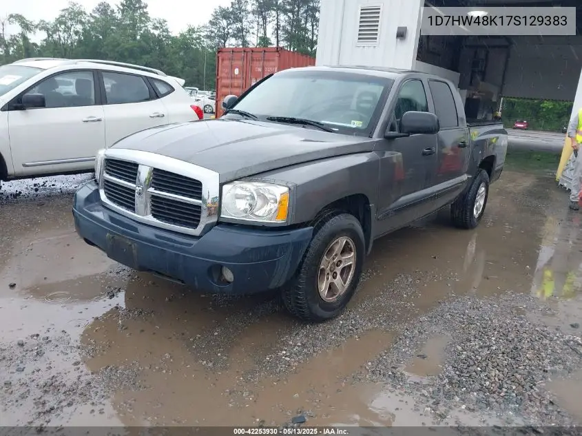 2007 Dodge Dakota Slt VIN: 1D7HW48K17S129383 Lot: 42253930